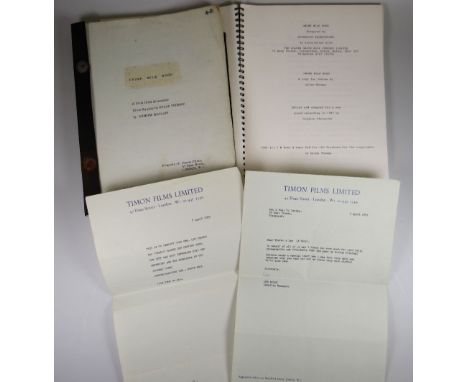 DYLAN THOMAS two 'Under Milk Wood' scripts being an original first-draft screenplay by director Andrew Sinclair for his 1972 