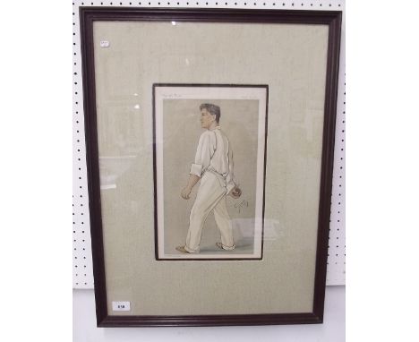 A Vanity Fair print of cricketer 'Stuff' - 31 x 18cm