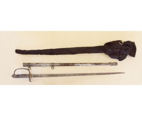 A Light Infantry sword in black Peking bag