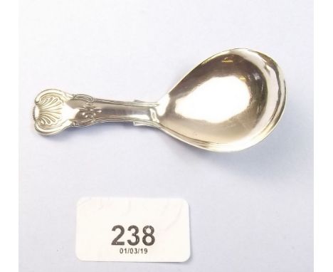 A silver caddy spoon Birmingham 1817 maker Joseph Wilmore