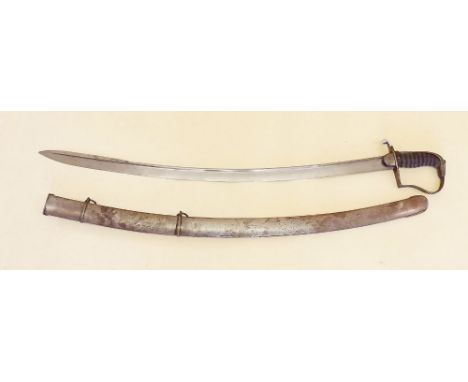 An 19th century light cavalry sabre in scabbard, by Brunn