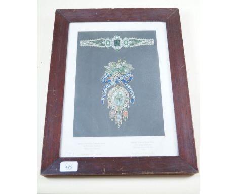 A print of the National Token of South Wales presented to The Princess of Wales 1863