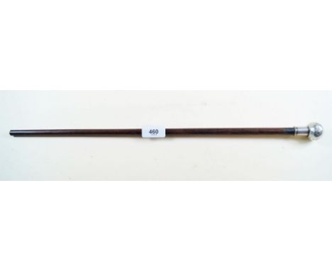 A Japanese swagger stick with silver top