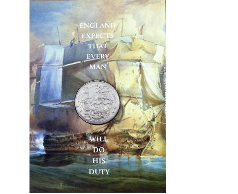 Battle of Trafalgar 2005 £5 coin issued to commemorate the 200th Anniversary of the Battle of Trafalgar, the Royal Mint relea