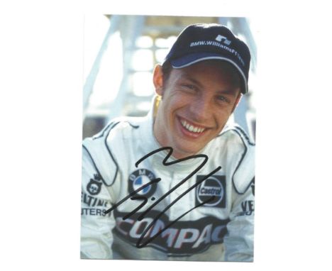 Jenson Button Signed Formula One Photo. Good Condition. All signed pieces come with a Certificate of Authenticity. We combine