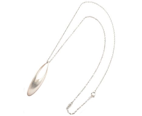 Georg Jensen Zephyr silver pendant, pendant measuring approx. 4cm x 1cm, design no. 500, Georg Jensen oval mark and '925 S DE