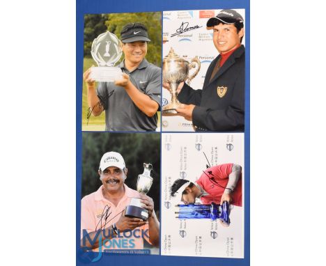 Collection of Overseas Tour Golf Players Winners signed press colour photographs (4) to incl K J Choi (S Korea), Y Young Eun 