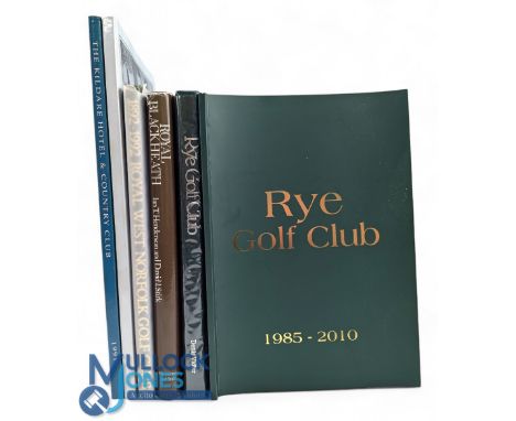 Six Golf History Books - Rye Golf Club 1985-2010 John Coleman 2011, Rye Golf Club the First 90 Years 1984 Denis Vidler, Royal
