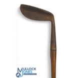 Winton Tenby putter with high rounded crown and wide flanged sole with punch dot half moon face