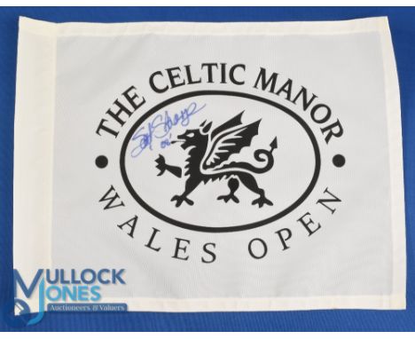 2008 Wales Open Golf Championship pin flag signed by the winner - Australian Scott Strange on 262 (22 under) and 4 strokes ah