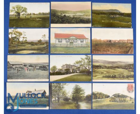 Interesting collection of very early 20th century Scottish Golf Links coloured postcards (12) to include 2x Helensburgh, 3x K