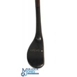 R Forgan of St Andrews 'Black Magic' mallet head putter stamped to the crown with white aiming