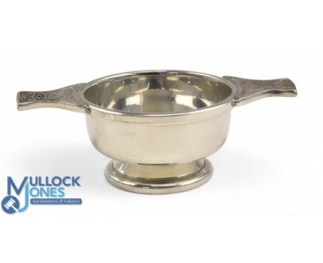 Celtic Football Club Est 1888 (Glasgow) Pewter Commemorative Quaich - complete with the club's crest to the centre and matchi