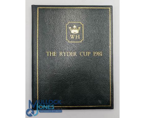 Walton Heath Golf Club 1981 Ryder Cup official presentation to teams and officials, limited edition 89 of 200 signed by Cyril