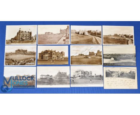 Interesting Collection of St Andrews, Old Tom Morris, Bobby Jones, The Old Course, The R &amp; A golfing postcards from 1900 