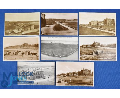 Collection of various St Andrews Old Golf Course Real Photograph postcards (7) to include 6x various views of The R&amp;A Clu