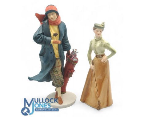 Royal Doulton - Goebel Golfing Figures: Royal Doulton golfing figurine to the fairway Classique on plinth Cl4008 (note small 