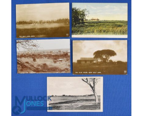 Interesting collection of early African Golf Links b&amp;w and coloured postcards from the 1920s onwards (5) to include 3x Be