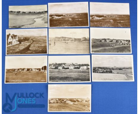 Interesting collection of early Gullane golf links b&amp;w postcards from the mid-19th c (10) to include several views of The