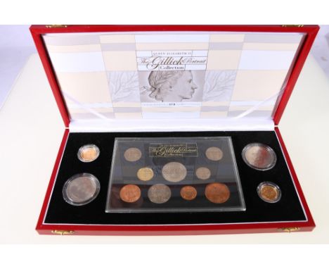 The Royal Mint UNITED KINGDOM Elizabeth II The Gillick Portrait Collection thirteen coin set from gold sovereign to farthing,