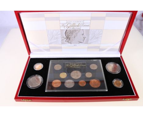 The Royal Mint UNITED KINGDOM Elizabeth II The Gillick Portrait Collection thirteen coin set from gold sovereign to farthing,