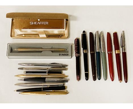 COLLECTION OF PENS TO INCLUDE VINTAGE WATERMAN &amp; PARKER