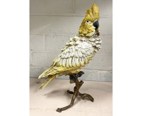 COLD PAINTED BRONZE PARAKEET 29.5CMS (H) APPROX