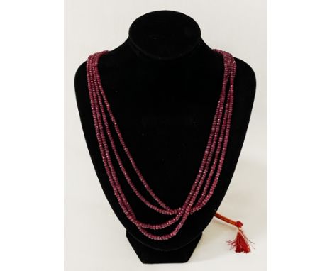 INDIAN RAW RUBY NECKLACE