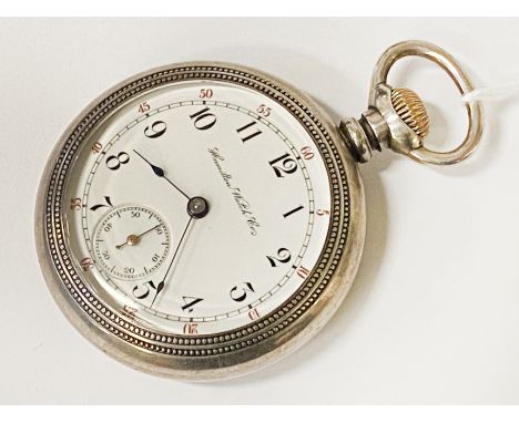 HAMILTON SILVER POCKET WATCH