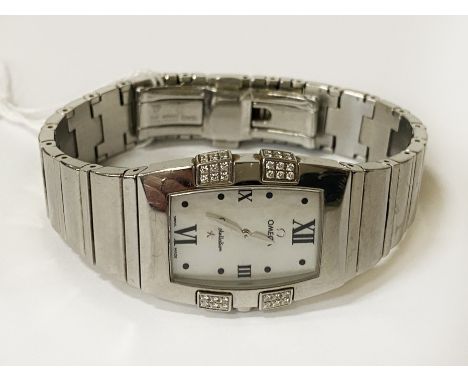 OMEGA CONSTELATION MOTHER OF PEARL FACE &amp; DIAMONDS TO THE SIDES
