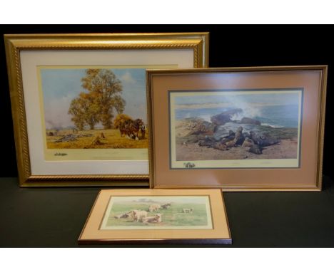 David Shepherd, by and after, Elephant Seals, signed in pencil to lower right margin, limited edition number 904/1500, lithog