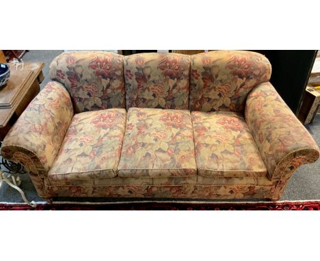 A Vintage three-seat sofa, 84cm high x 194cm wide x 103cm deep. 