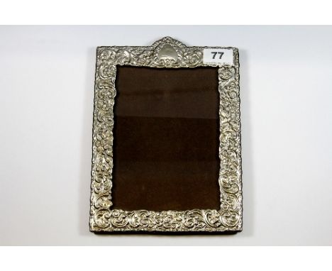 Ornate sterling silver photo frame H:25cm x W:18cm