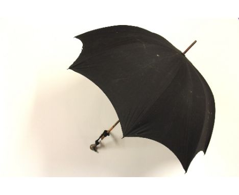 Hallmarked silver bird head handled umbrella