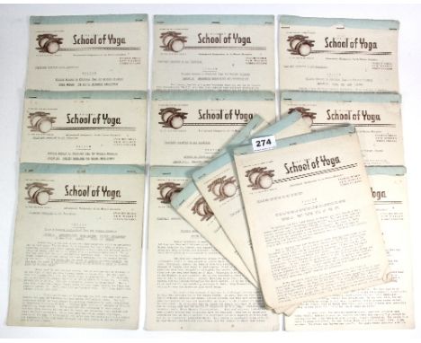 An interesting set of 12 vintage School of yoga instruction booklets