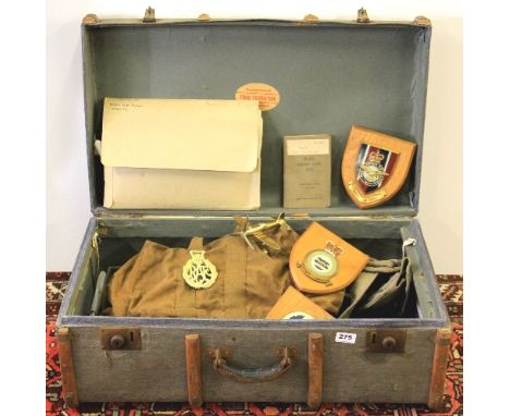 Trunk containing RAF letters and ephemera from India and Ceylon c.1942
