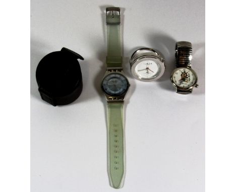 A vintage Swatch, Links pocket clock and novelty watch