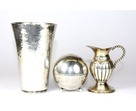 3 White metal items (tested min 800 silver)