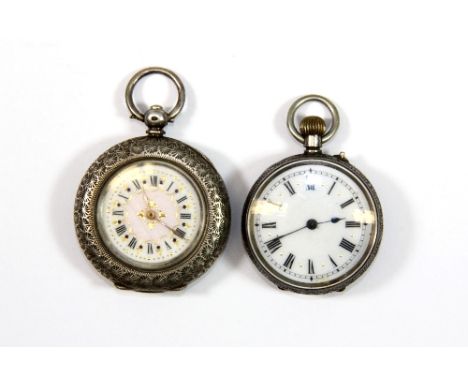 A Ladies .925 silver fob watch + .935 fob watch