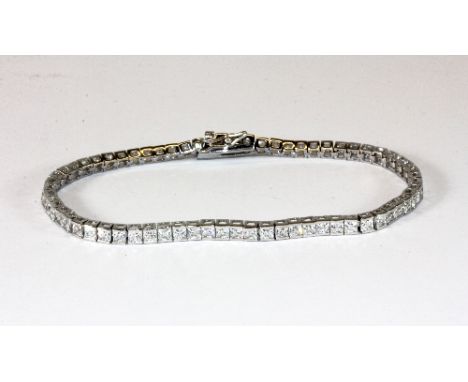 .925 silver and stone set line bracelet