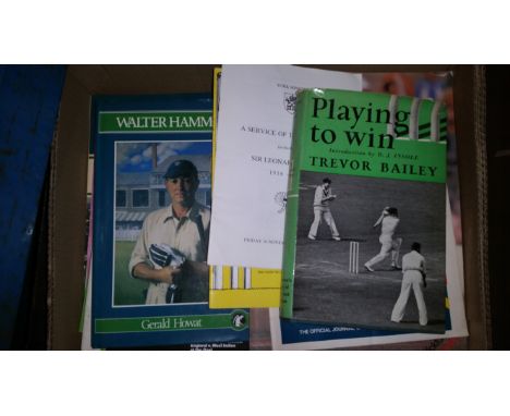CRICKET, selection, inc. Essex brochures, 1975 brochure, Gooch benefit, 1968 Leyton Festival,1949 New Zealand tour; books, 19