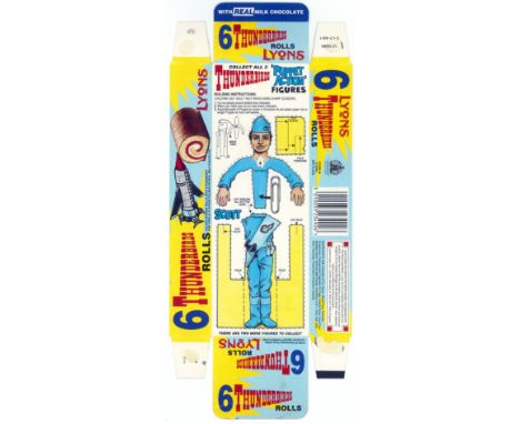 LYONS, Thunderbirds, puppet action figures, removed from cake packet, unused, VG, 3