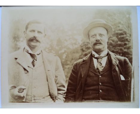 CRICKET, original sepia photograph (4.25 x 3.25), Billy Murdoch (Australian captain) &amp; George Brann (England football Int