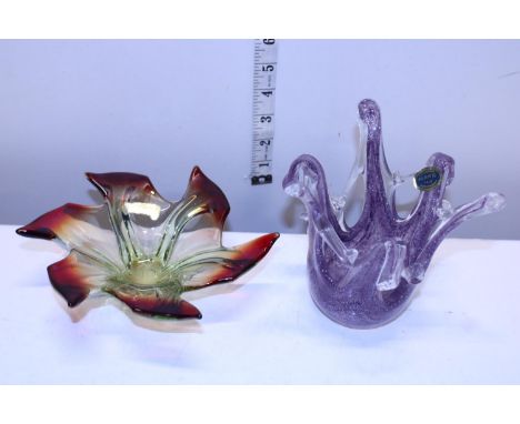 Two pieces of Murano art glass 