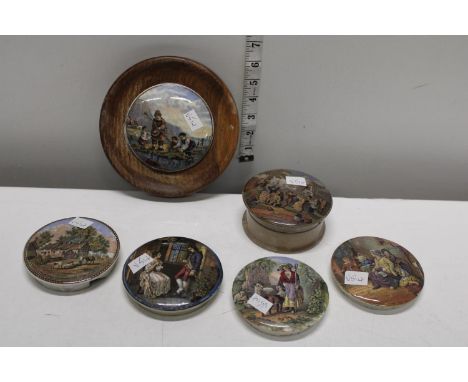 A job lot of assorted antique ceramic pot lids a/f 