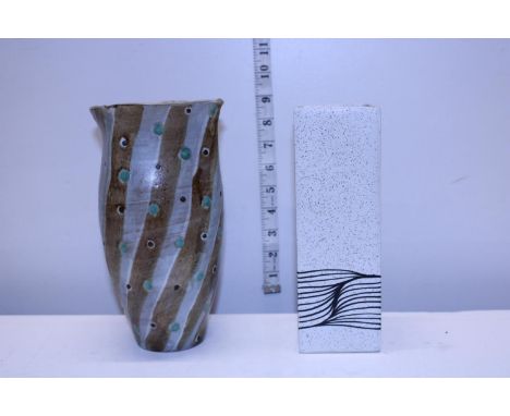 Two pieces of signed art pottery 
