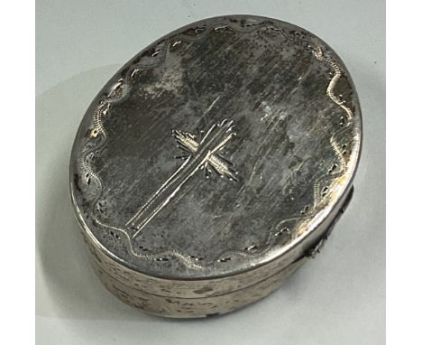 A 19th Century Dutch silver snuff box. Marked to interior. Approx. 43 grams. Est. £50 - £80.