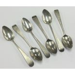 A set of six 18th Century Georgian silver spoons.