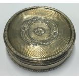 A 19th Century French silver snuff box with engraved decoration.