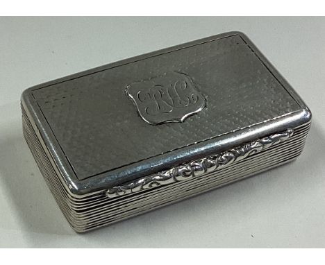 A George III silver snuff box. Birmingham 1826. By Francis Clark. Approx. 52 grams. Est. £80 - £120.